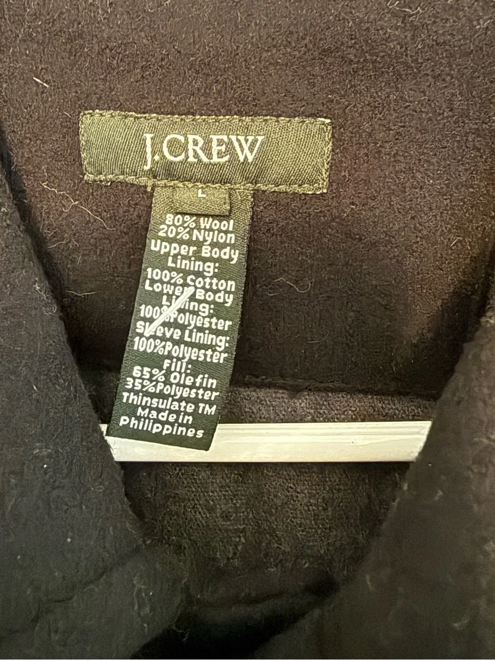 Men’s J.Crew Black Single-breasted Wool-Blend Car Coat